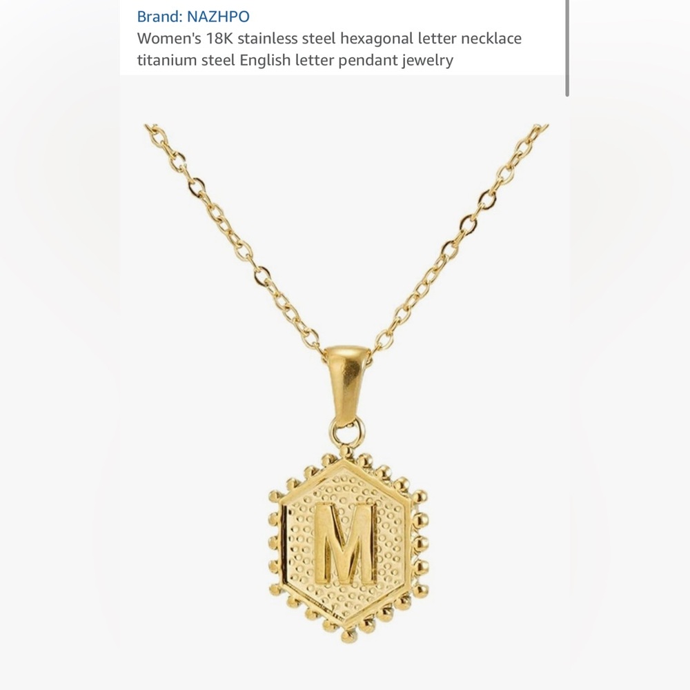Amazon Gold Initial Necklaces View 4